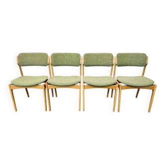 Ensemble de 4 chaises de salle à manger danoises en chêne, par Erik Buch pour O.D. Mobler