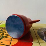 Vintage coffee maker in red enameled metal and Bakelite