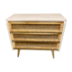 Commode vintage rotin