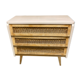 Vintage rattan chest of drawers