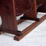 1950s, Danish theater armchairs, furniture velour, original condition.