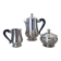 Rémy Letang / Teapot, milk jug and sugar bowl in 18/10 stainless steel and Bakelite