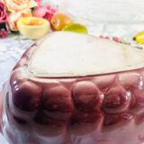 Vintage ceramic slip in the shape of a cluster, oven baking dish.