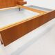 Lit double vintage scandinave en teck des années 60 avec chevets intégrés