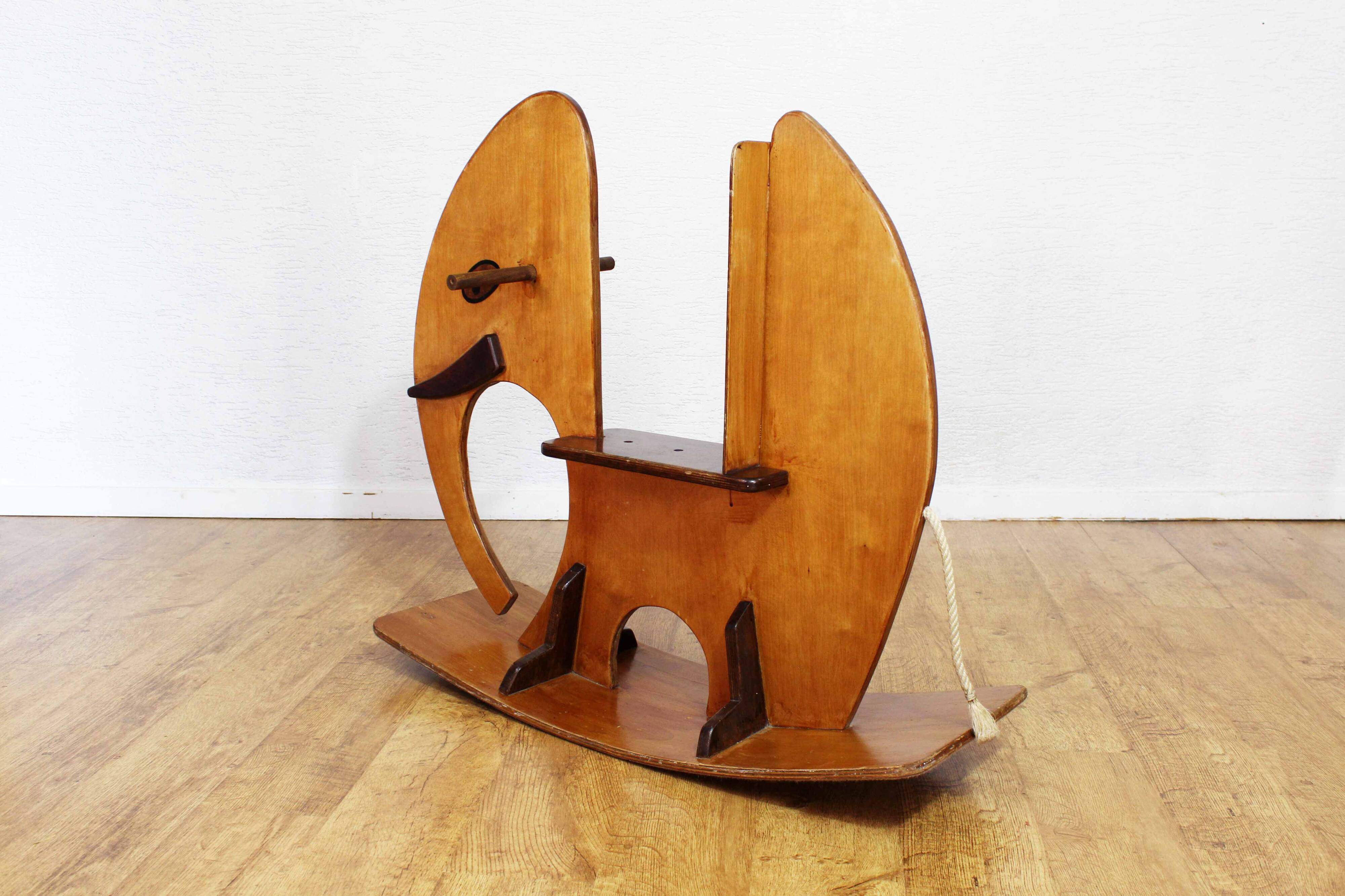Wooden rocking elephant 1970
