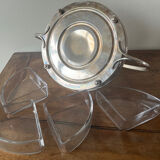 Serving tray with glass raviers