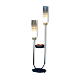60's year lamppost with empty black and red ceramic pocket