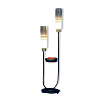60's year lamppost with empty black and red ceramic pocket
