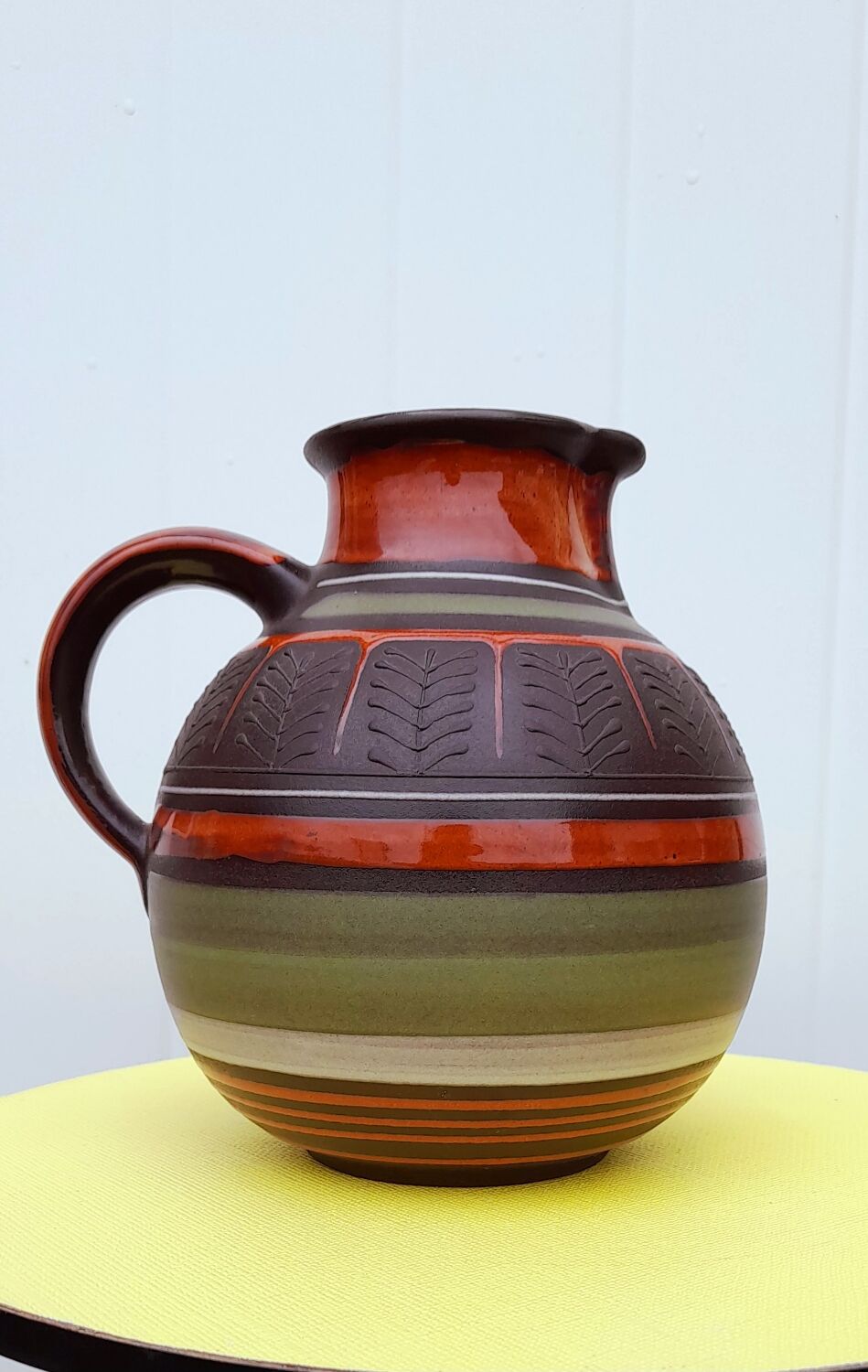 Scandinavian ceramic pitcher kmk