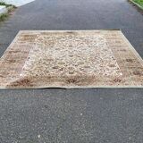 Persian rug beige wool flowers Faran Super 250x350cm Saint Maclou