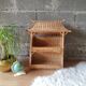 Wall shelf or to be placed in unique Japanese style rattan vintage pagoda