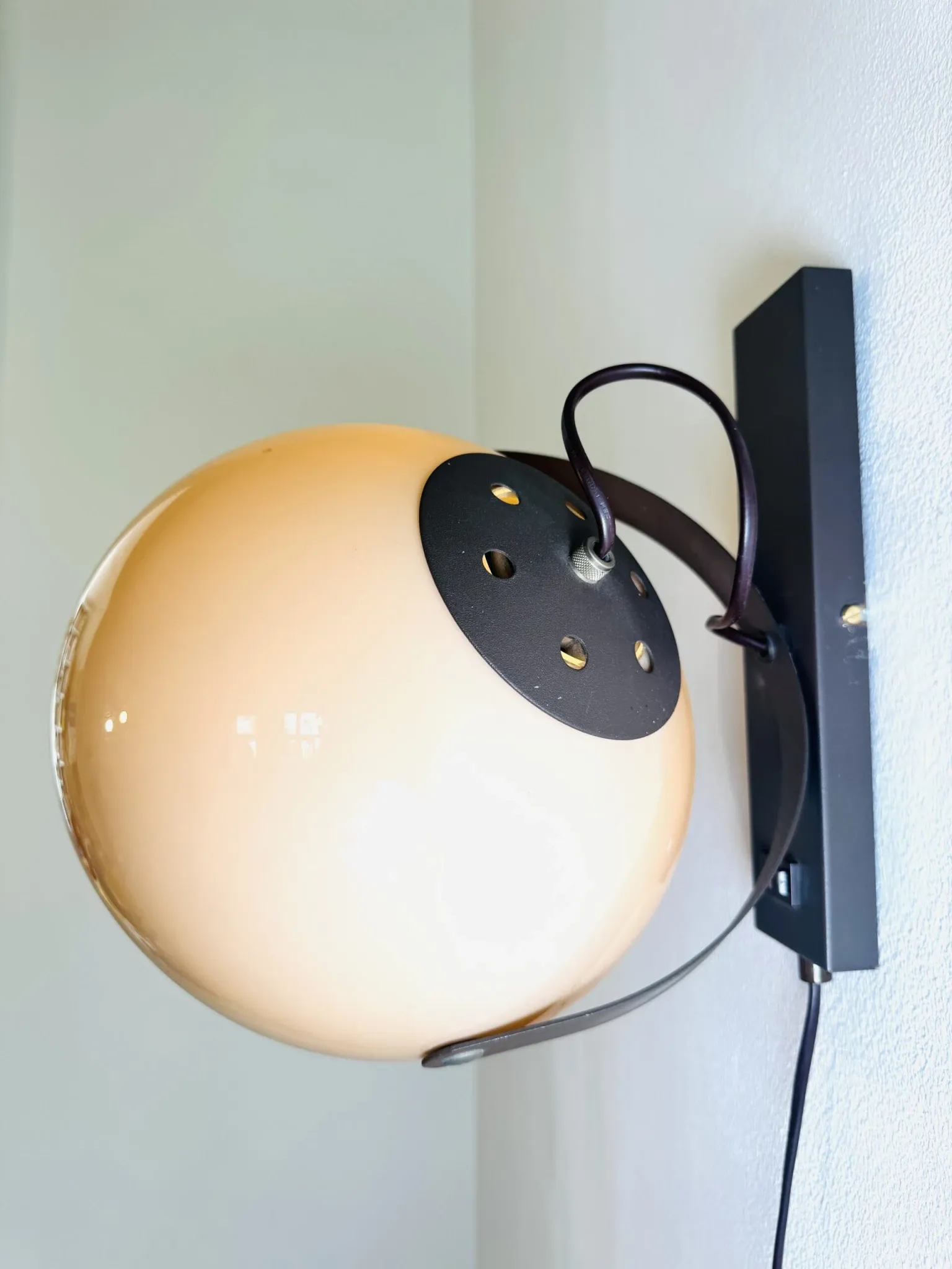 Sphere Rotating Wall Lamp By Dijkstra, The Netherlands, 1970S