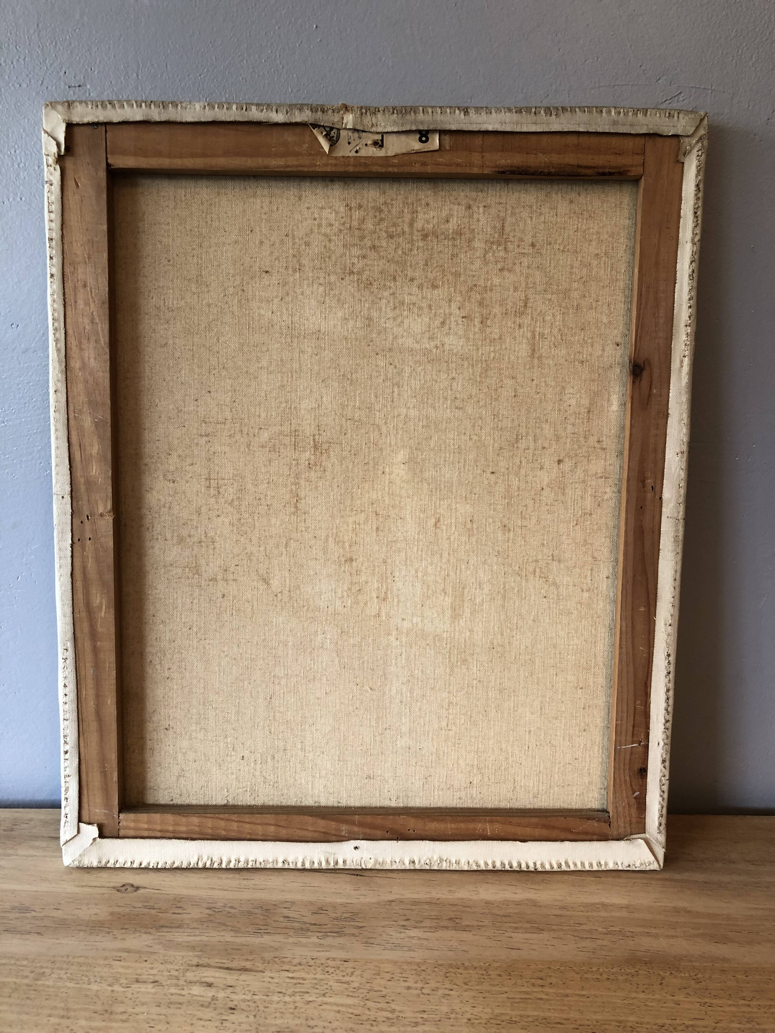 Oil on canvas, bouquet, Pierre Papillaud