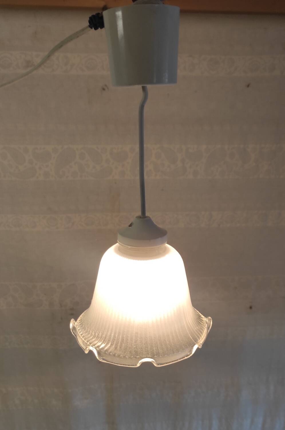 Lampe baladeuse en verre style Art-déco - mid. XXeme