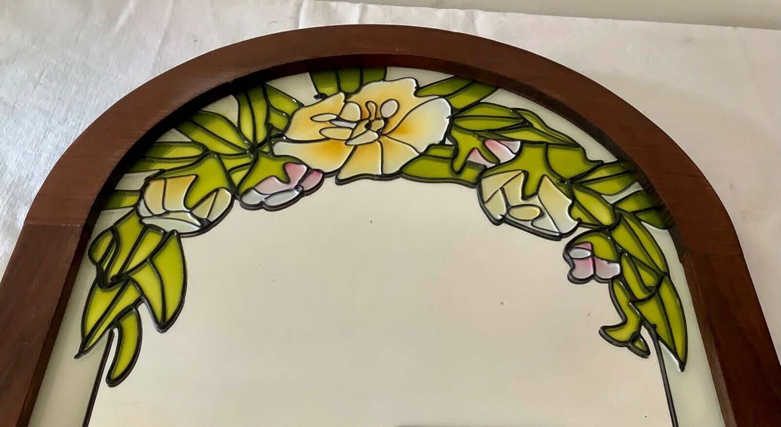 Miroir décors style vitraux 55x35cm