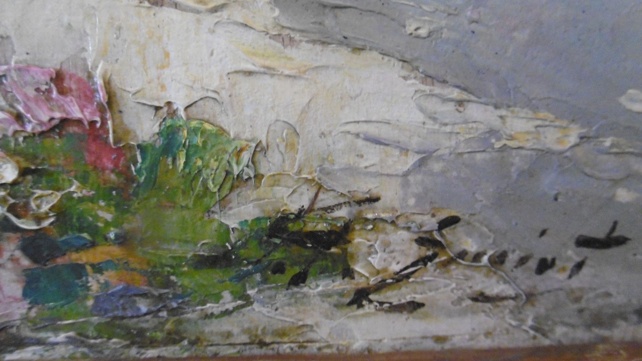 Peinture huile signee Paul Pierre Emiot - jarre provencale