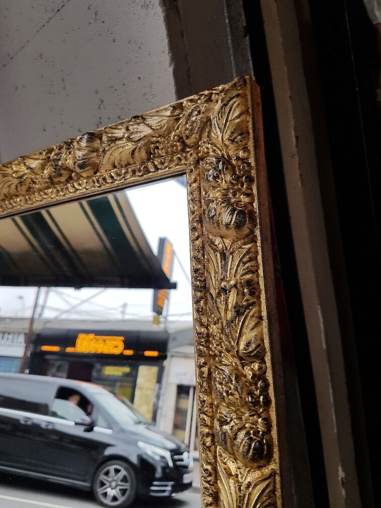 Golden mirror, francesca model 175 x 55 cm