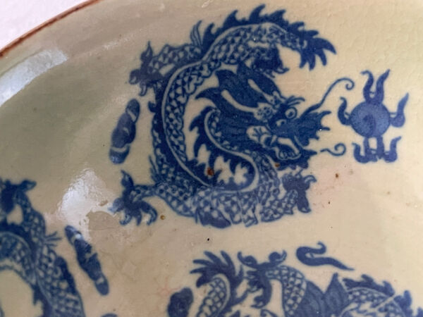 Chine bol China craquelé céladon marquage apocryphe  KANGXI (1662-1722) Qing XIXe