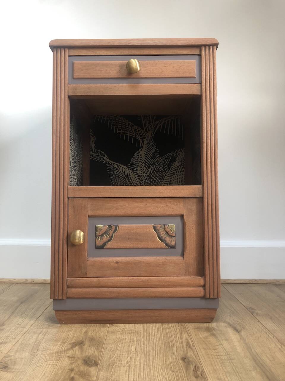 Adorable wooden bedside table