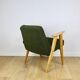 Chierowski 366 armchair, 1970s, olive green vintage boucle - light wood