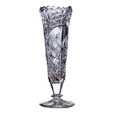 Hofbauer "The Byrdes" Crystal Elongated Vase with Birds