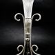 Art nouveau flute vase, silver-plated brass and glass, United Kingdom, early 20th century