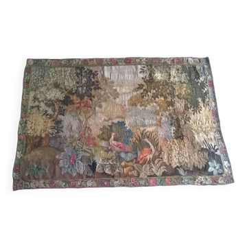 Tapisserie de laine "Verdure Flamande" de la manufacture Robert Four