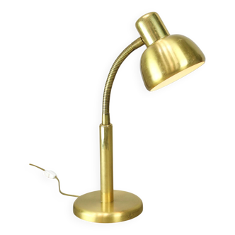 Vintage Italian Brass Gooseneck Table Lamp