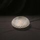 Old ceiling light - Globe glass molded effect tip of diamonds - 70s