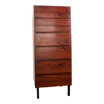 Chest of drawers, danish chestnut in rosewood model 126 by Arne Wahl Iversen for Vinde mobelfabrik