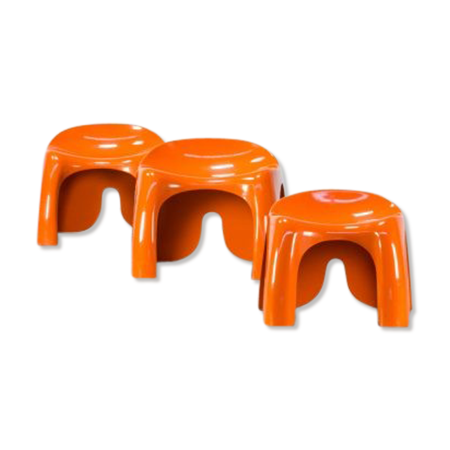 Three stool 'Efebo' Stacy Dukes of the 1960s for Artemide