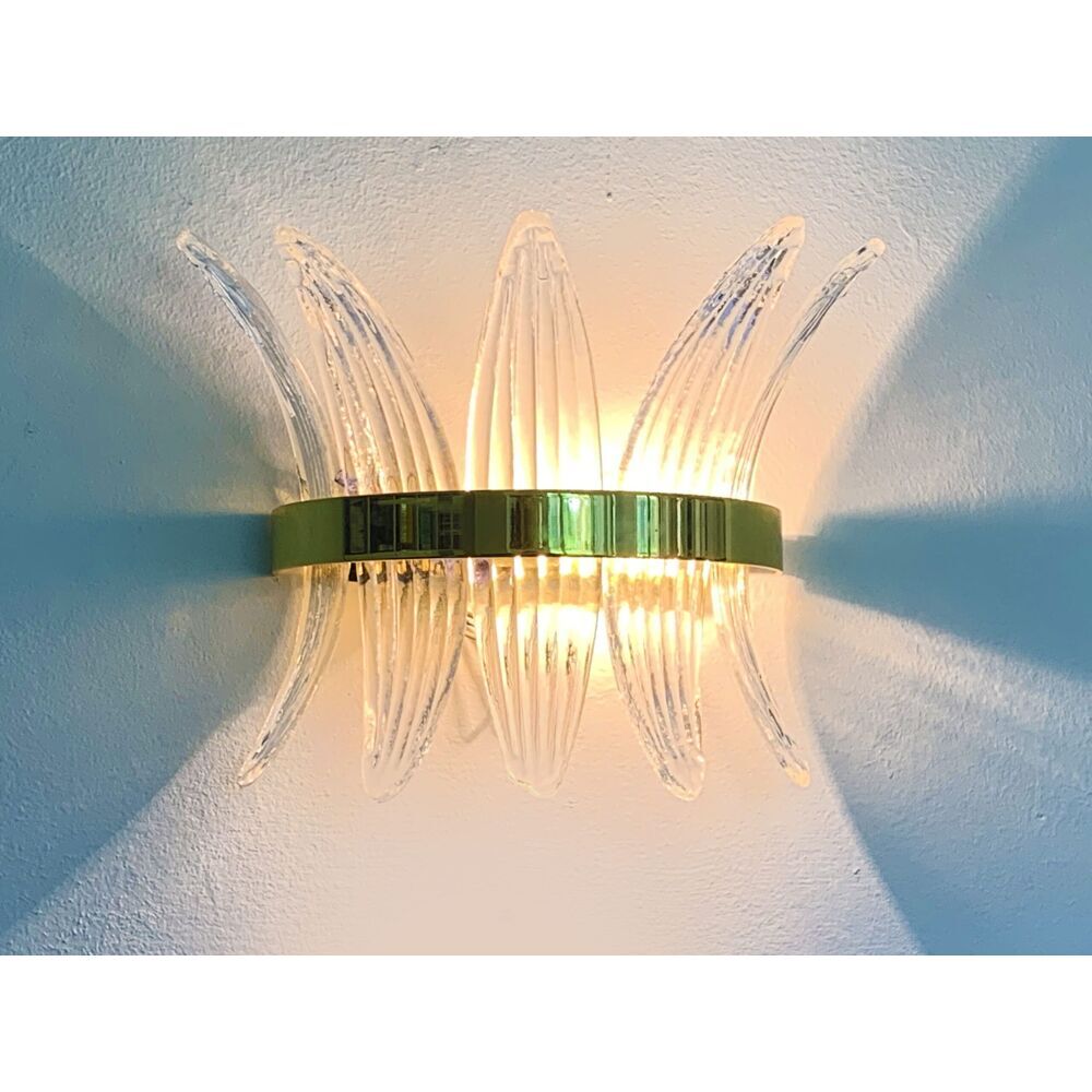 Ring “palmette” murano glass wall sconce