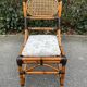 4 chaises en bambou et cannage