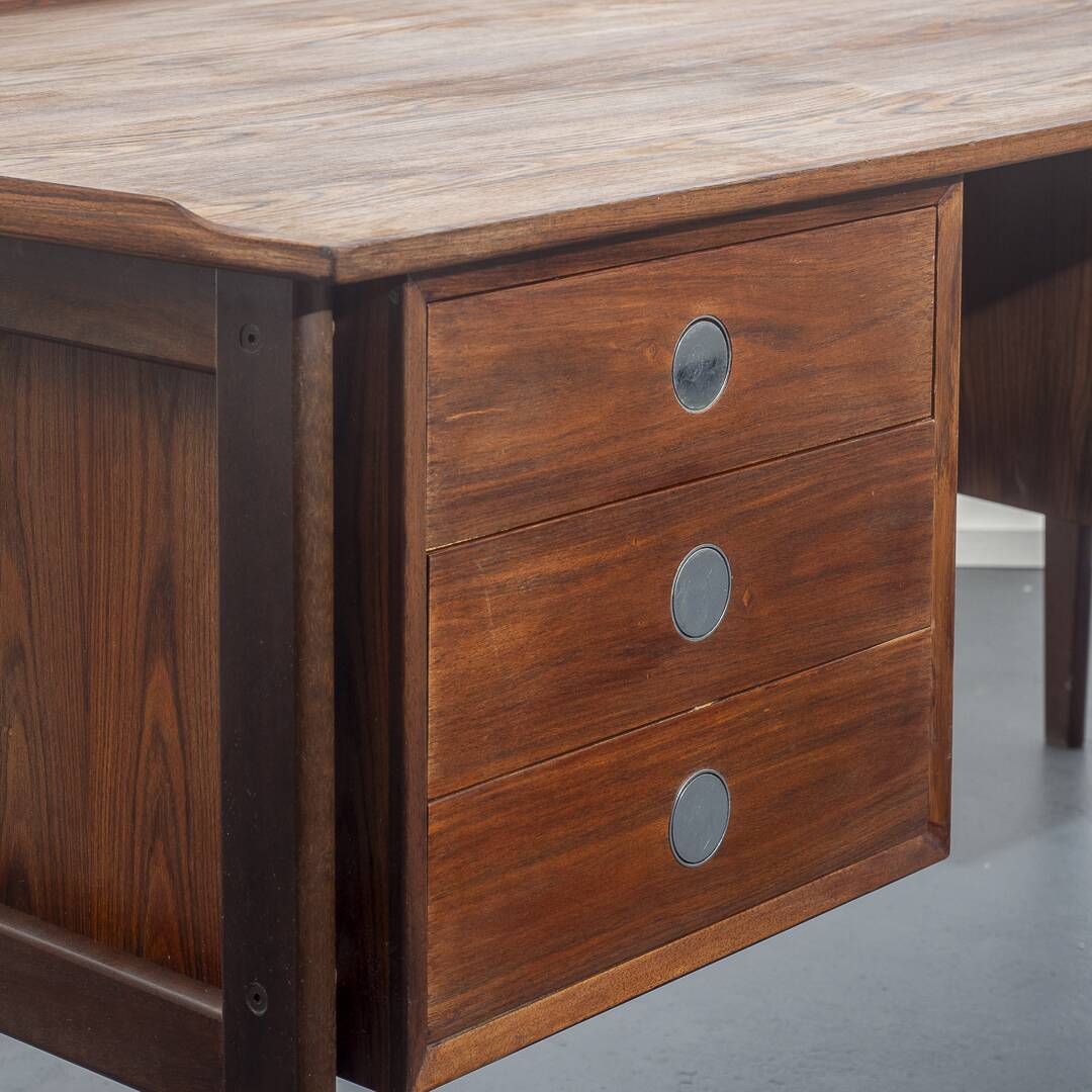 Bureau scandinave, teck, vintage, restauré
