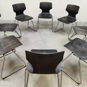 Chaises empilables vintage Pagwood Flötotto 1960