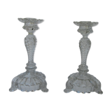 Glass candlesticks