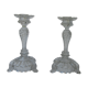 Glass candlesticks