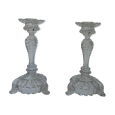 Glass candlesticks