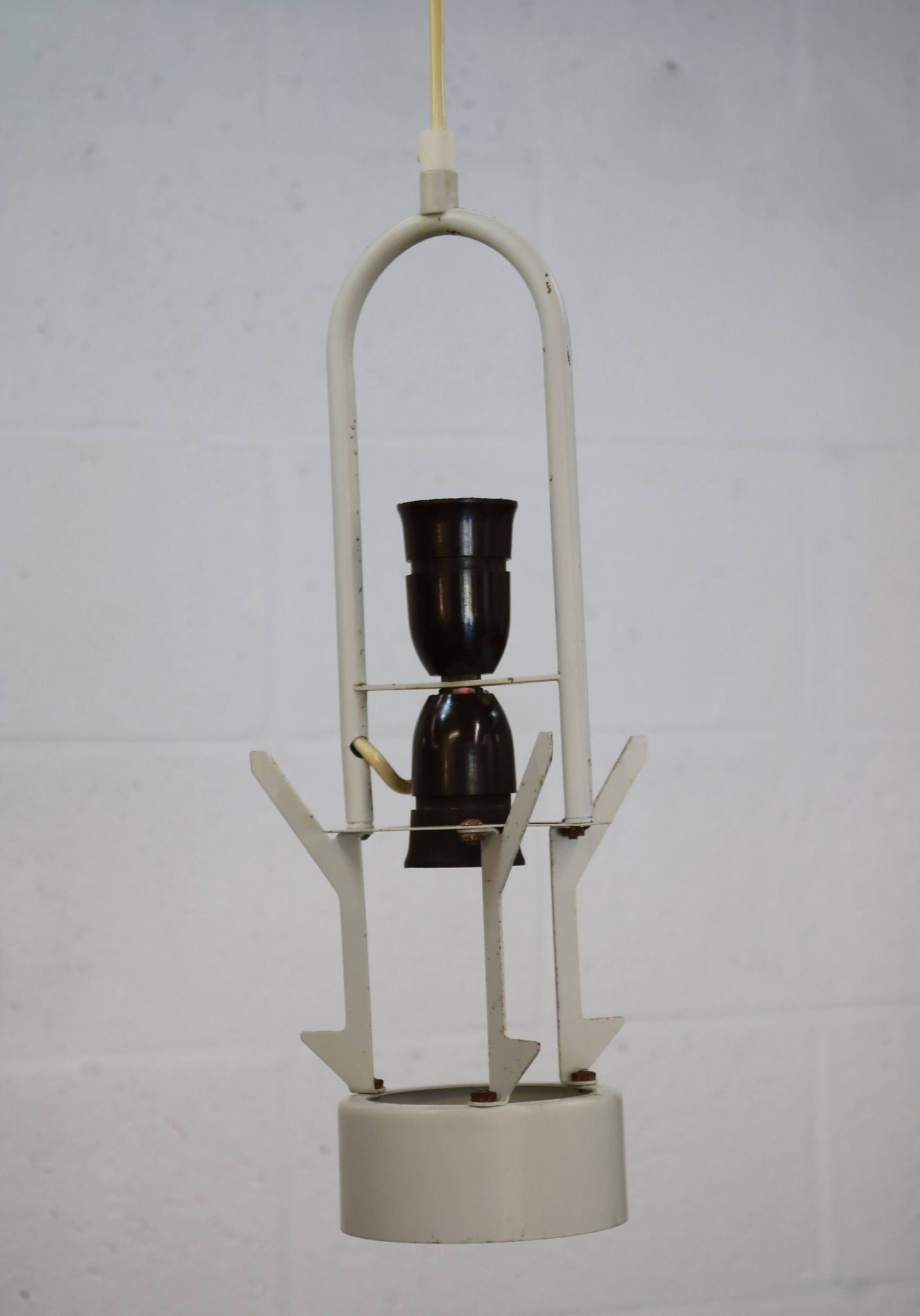 Old Danish design lamp in white/gray and blue colours - Denmark 60's