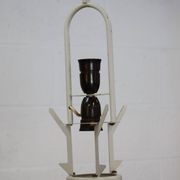 Old Danish design lamp in white/gray and blue colours - Denmark 60's