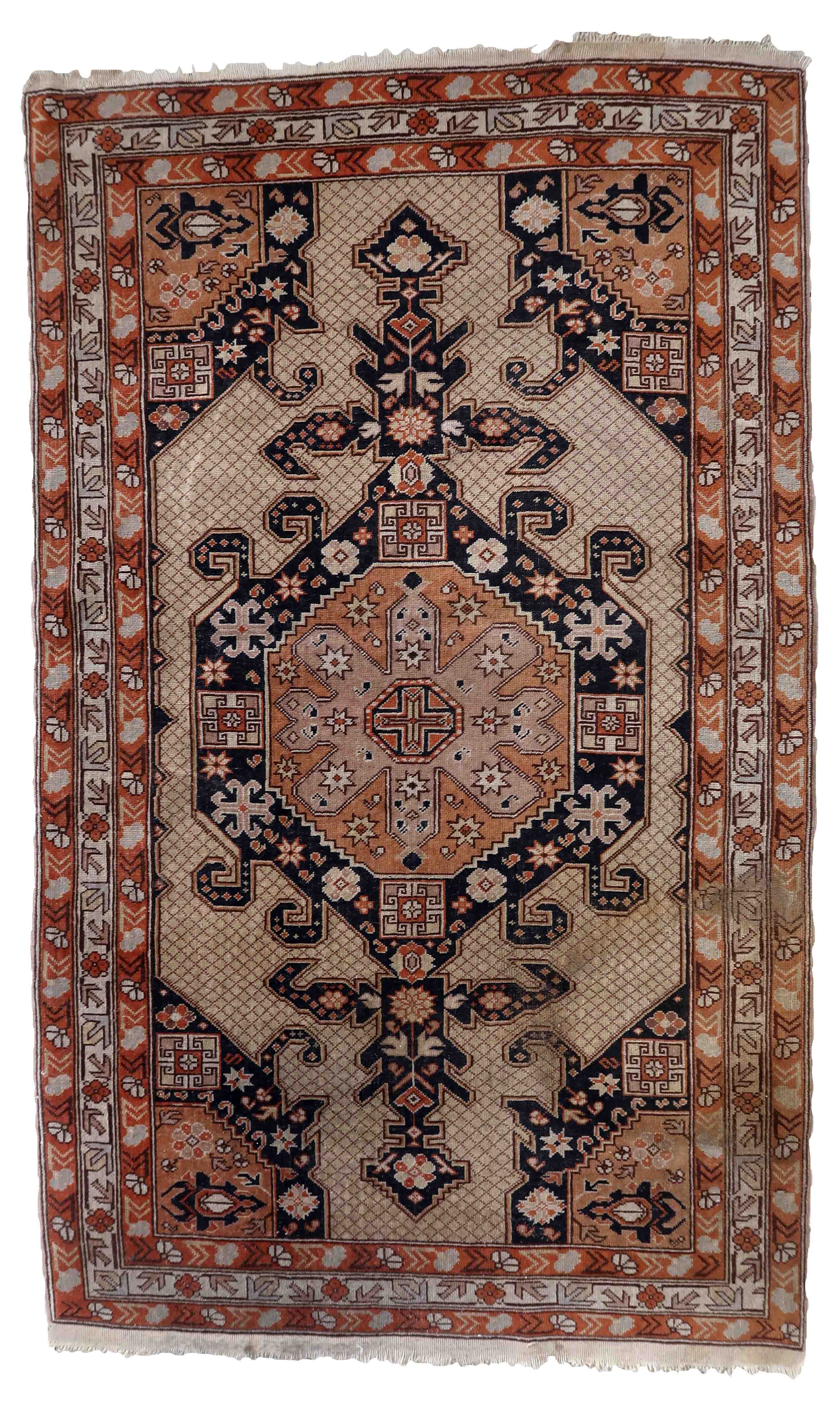 Turkish vintage Sivas rug 1950s 118x194cm
