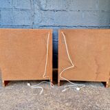 Pair of rosewood bedside tables, 1960s-70s