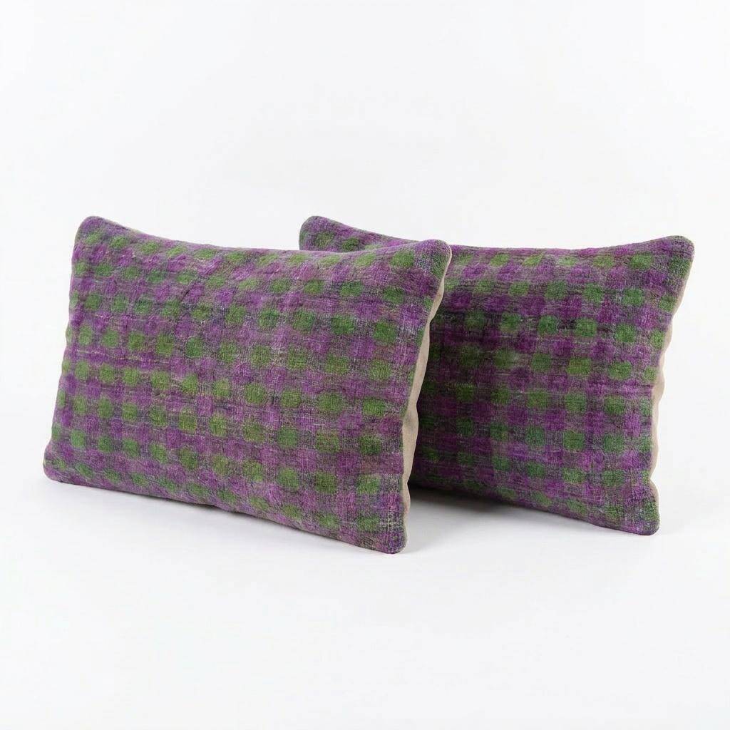 Set of 2 vintage kilim cushion covers 41x61 cm