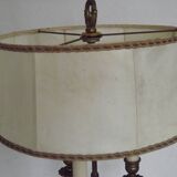 French Empire Style 3 Light Boulotte Table Lamp with Lion Feet and Shade