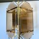 Scandinavian Vintage  wall light Sconce in Brass & Amber colored Glass