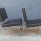 Paire de chauffeuses vintage skai