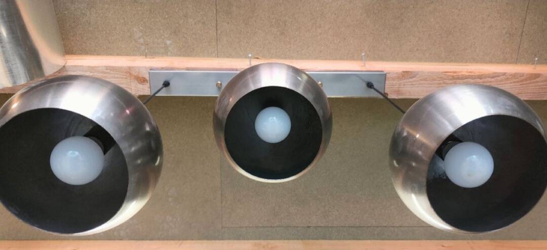 Vintage eyes ball pendant light 1990