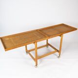 Bar table with extension in oak of danish design manufactured by Hundevad Furniture in the 1960