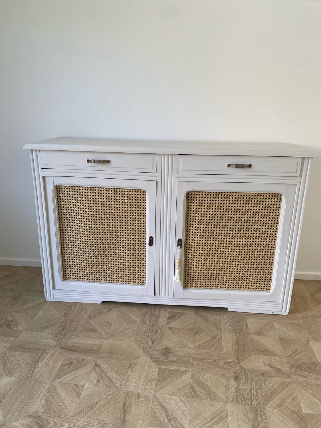 Buffet en bois 2 portes cannage