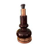 Pied de lampe en céramique et laiton années 70